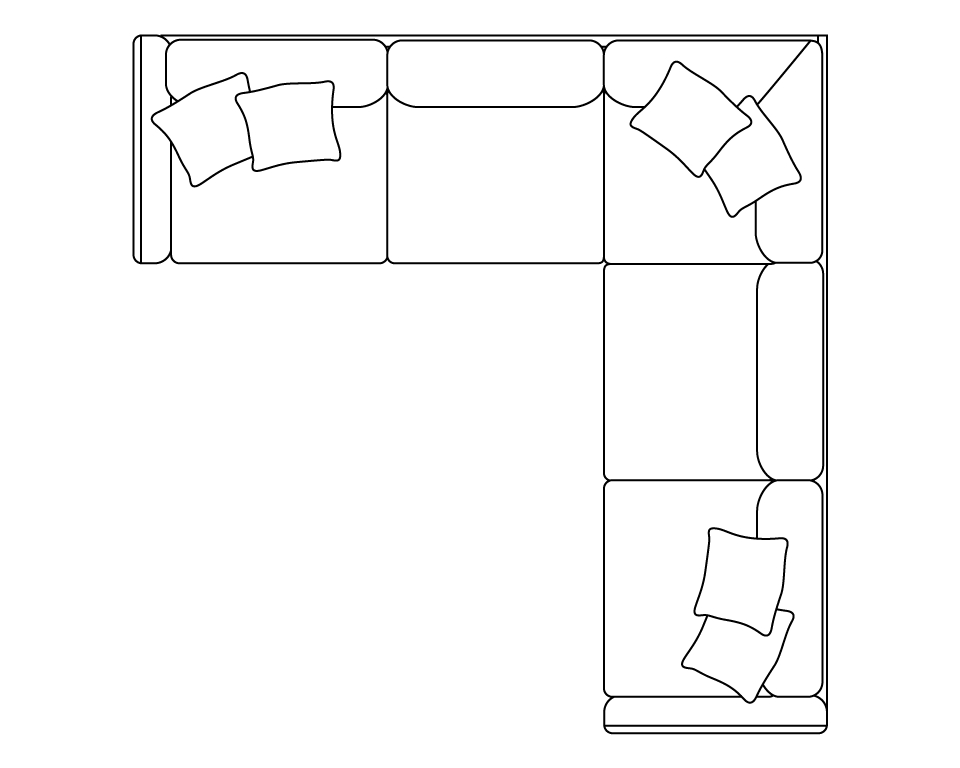 Perth 2 corner 2 group sofa (equal sided corner)