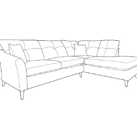 Moville left or right facing open corner sofa - available as a standard or scatter back