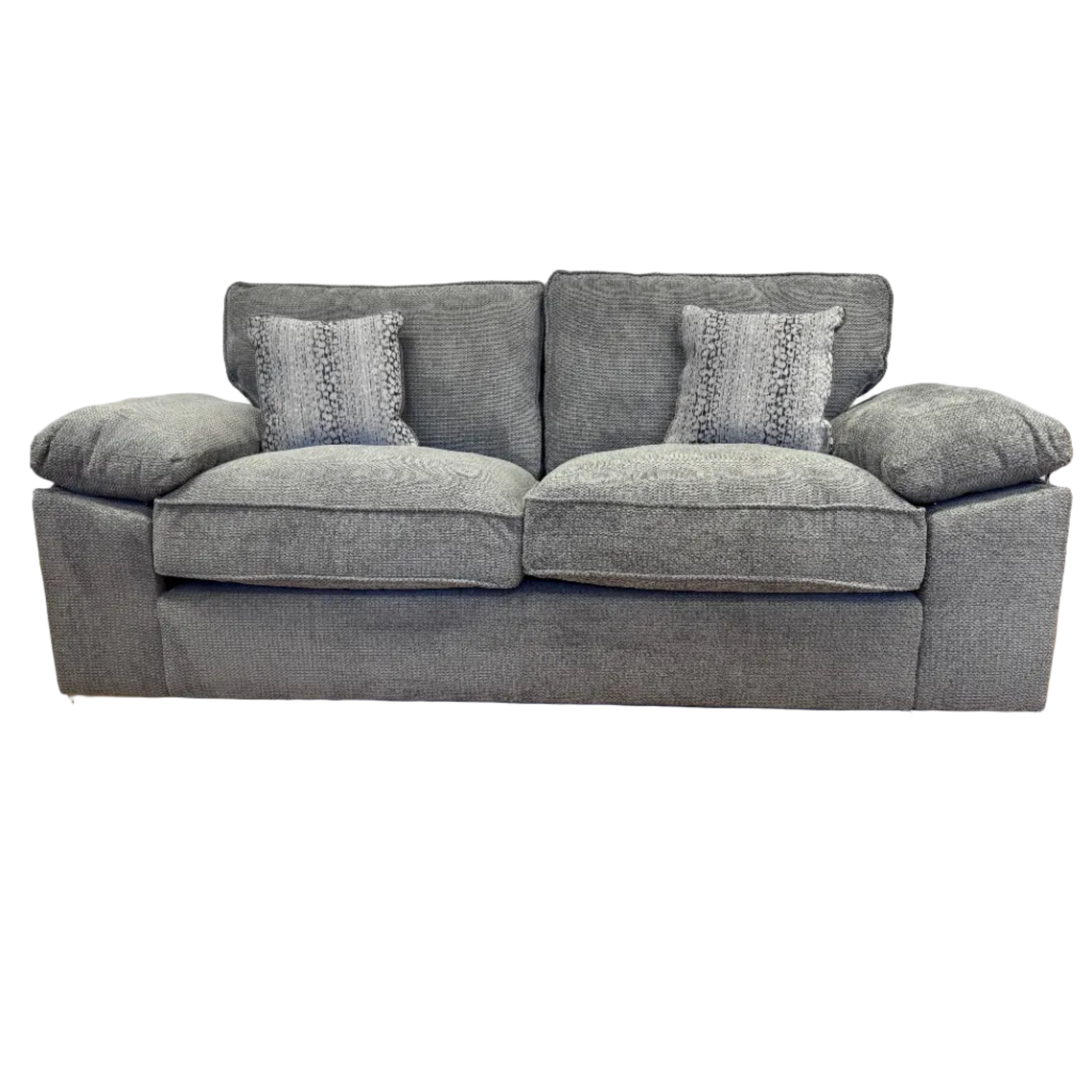 Dexter 3 seater standard back sofa in Rich Charcoal fabric