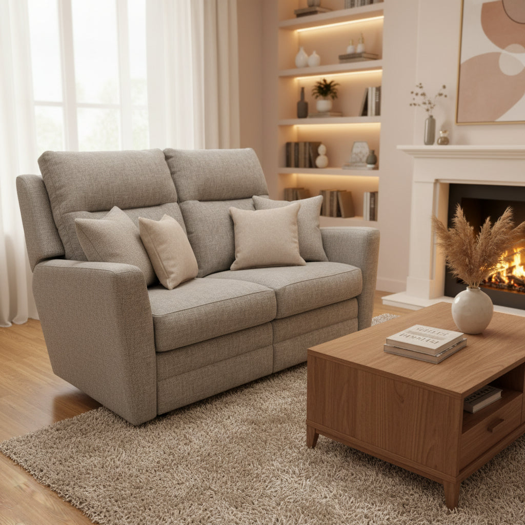 Parker Knoll Chicago 2 seater sofa in natural mix weave fabric