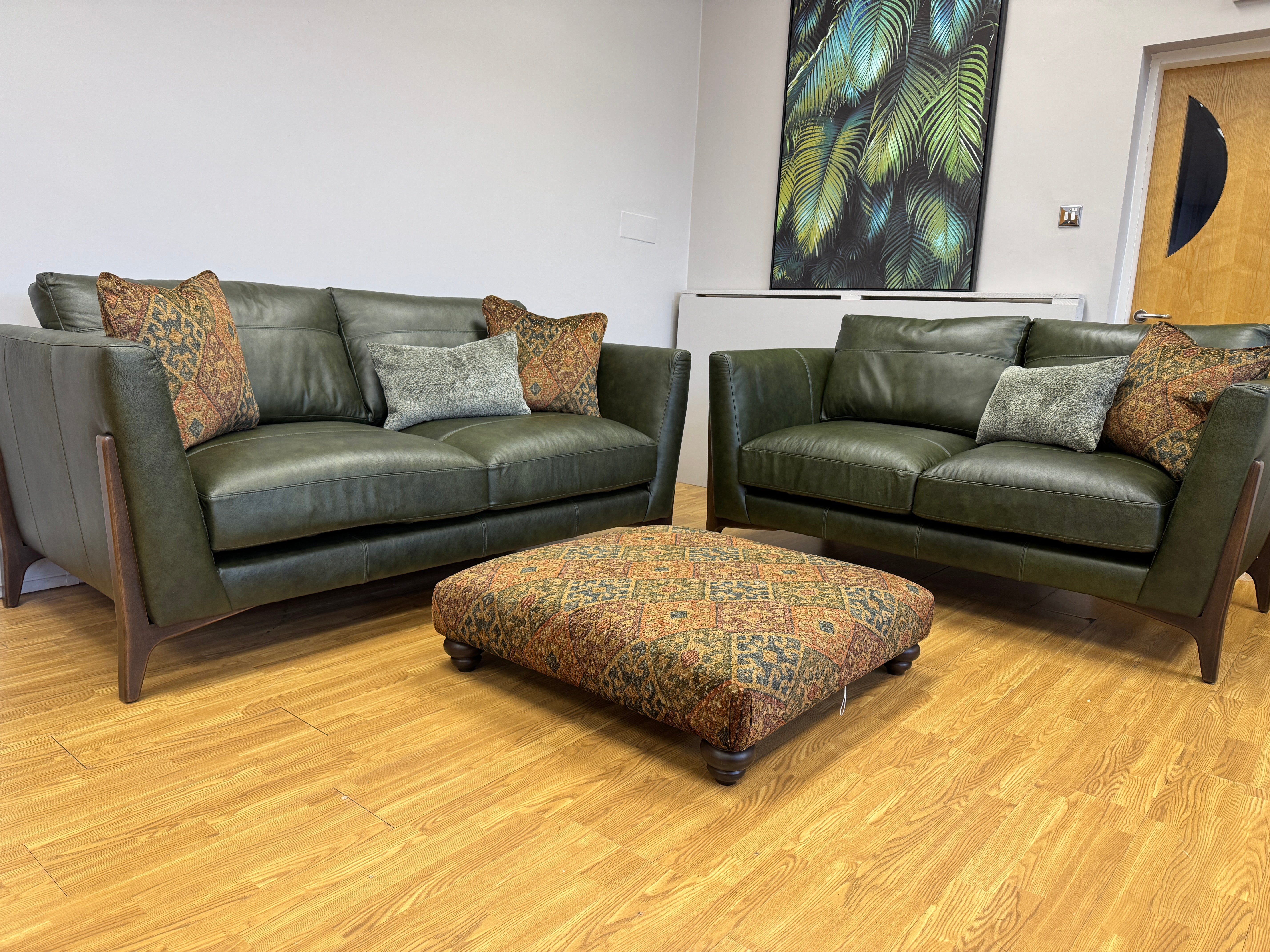 Ren 2 Seater Sofa in Turino Green leather