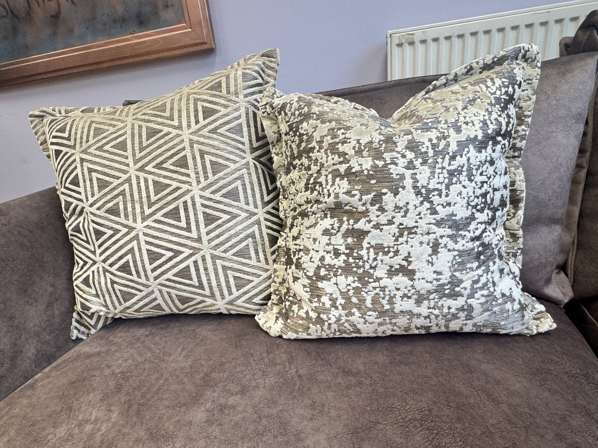 Matteo 4 seater split sofa in Kenzo Chocolate brown marble velvet