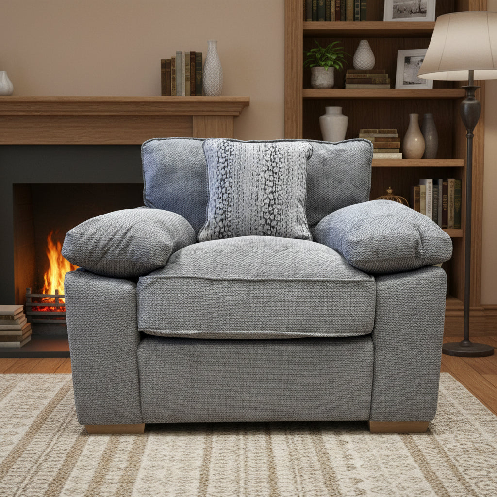 Dexter standard armchair in Rich Charcoal fabric