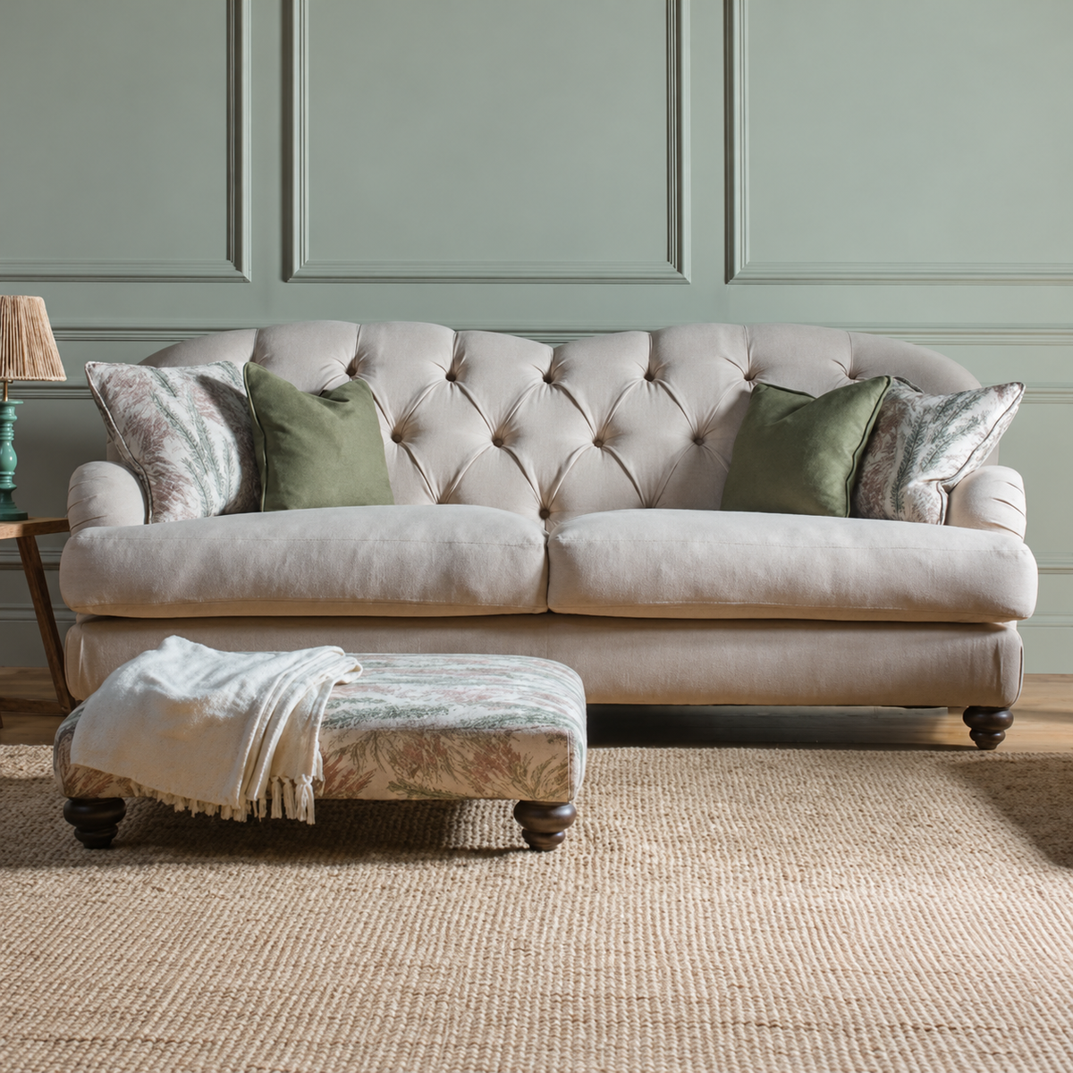 Derry 2 seater button back sofa
