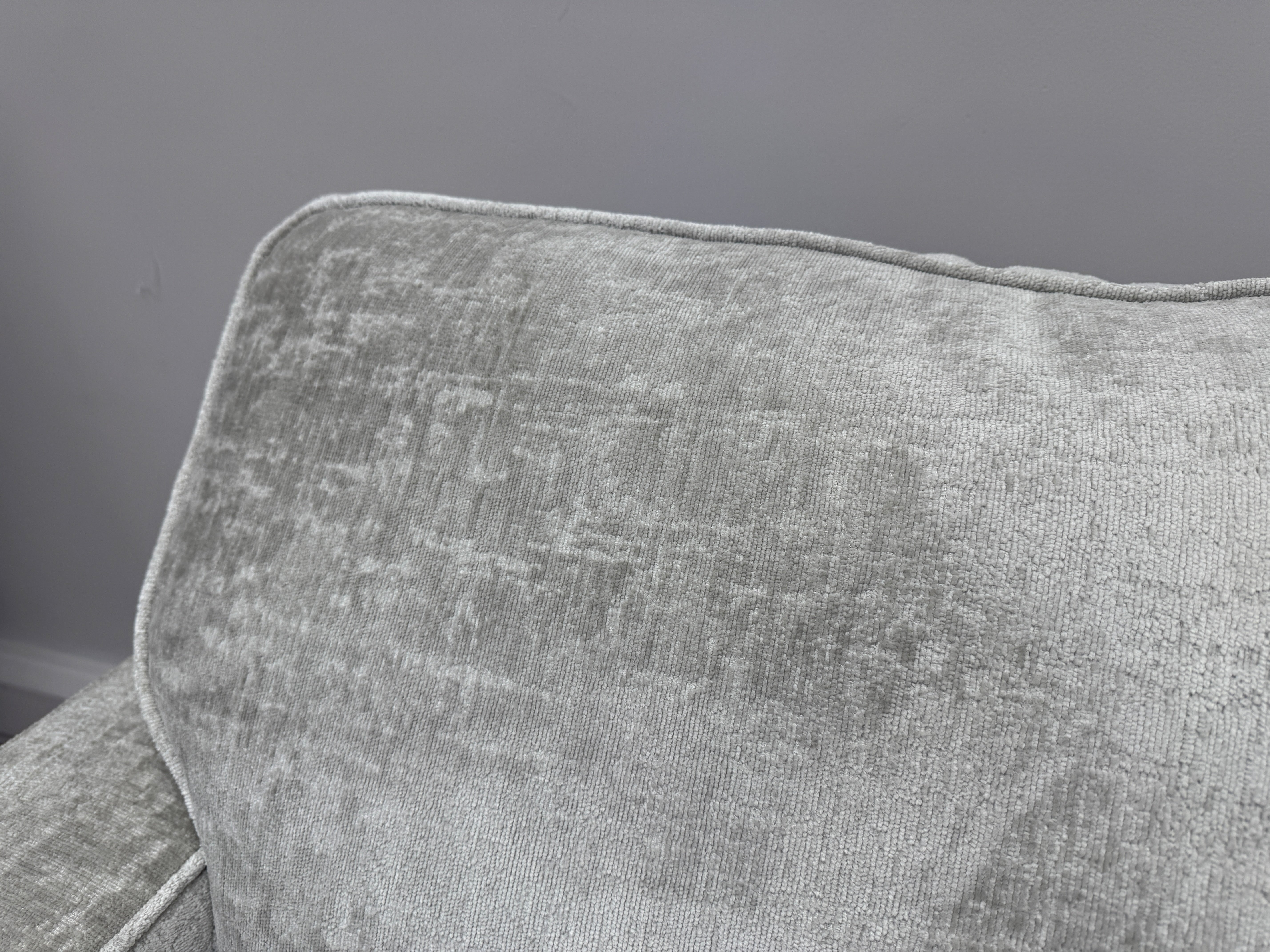 Chicago 2 seater sofa in Aaron Silver textured chenille