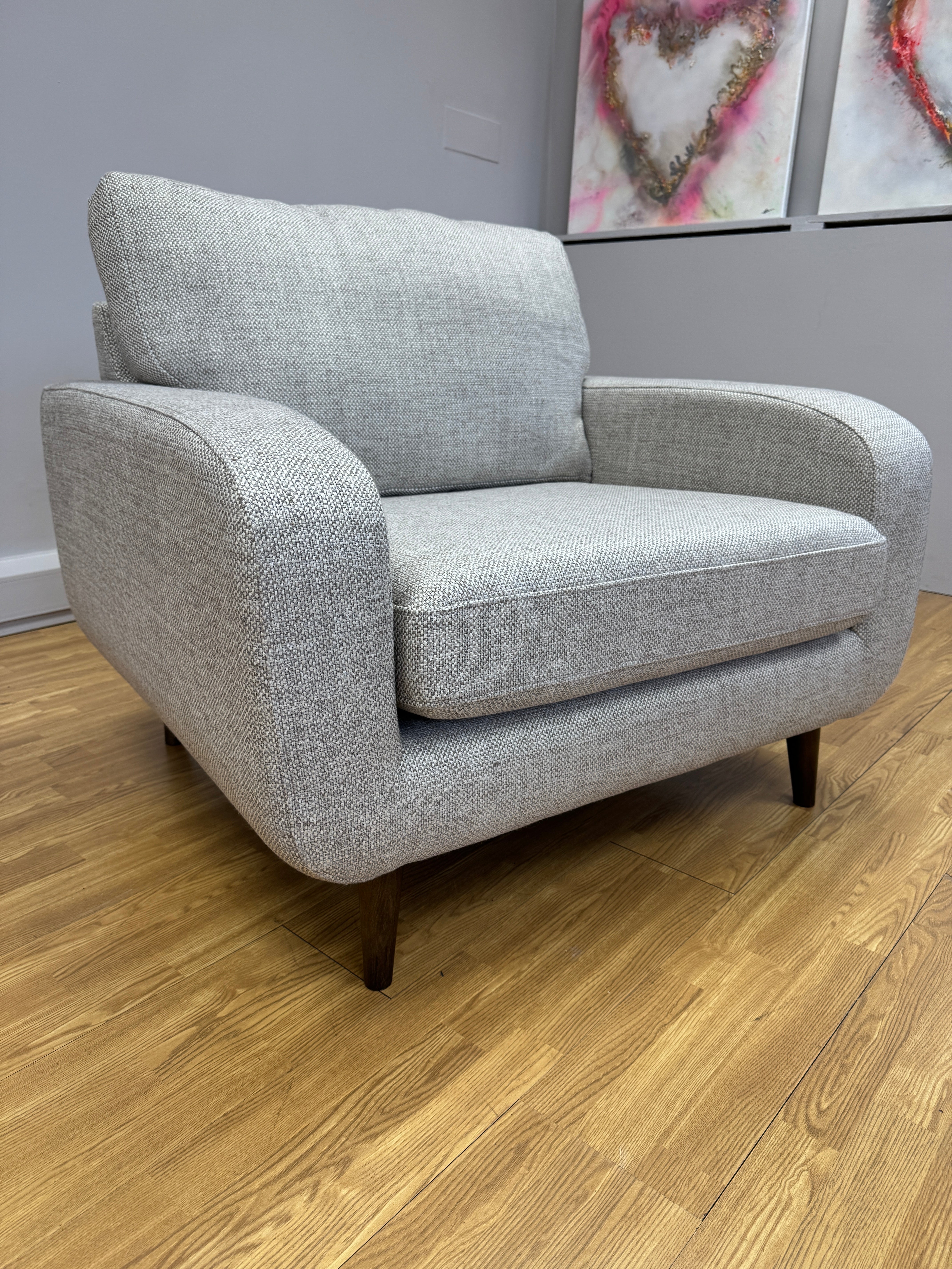 Next Camden Loveseat in natural basket weave fabric