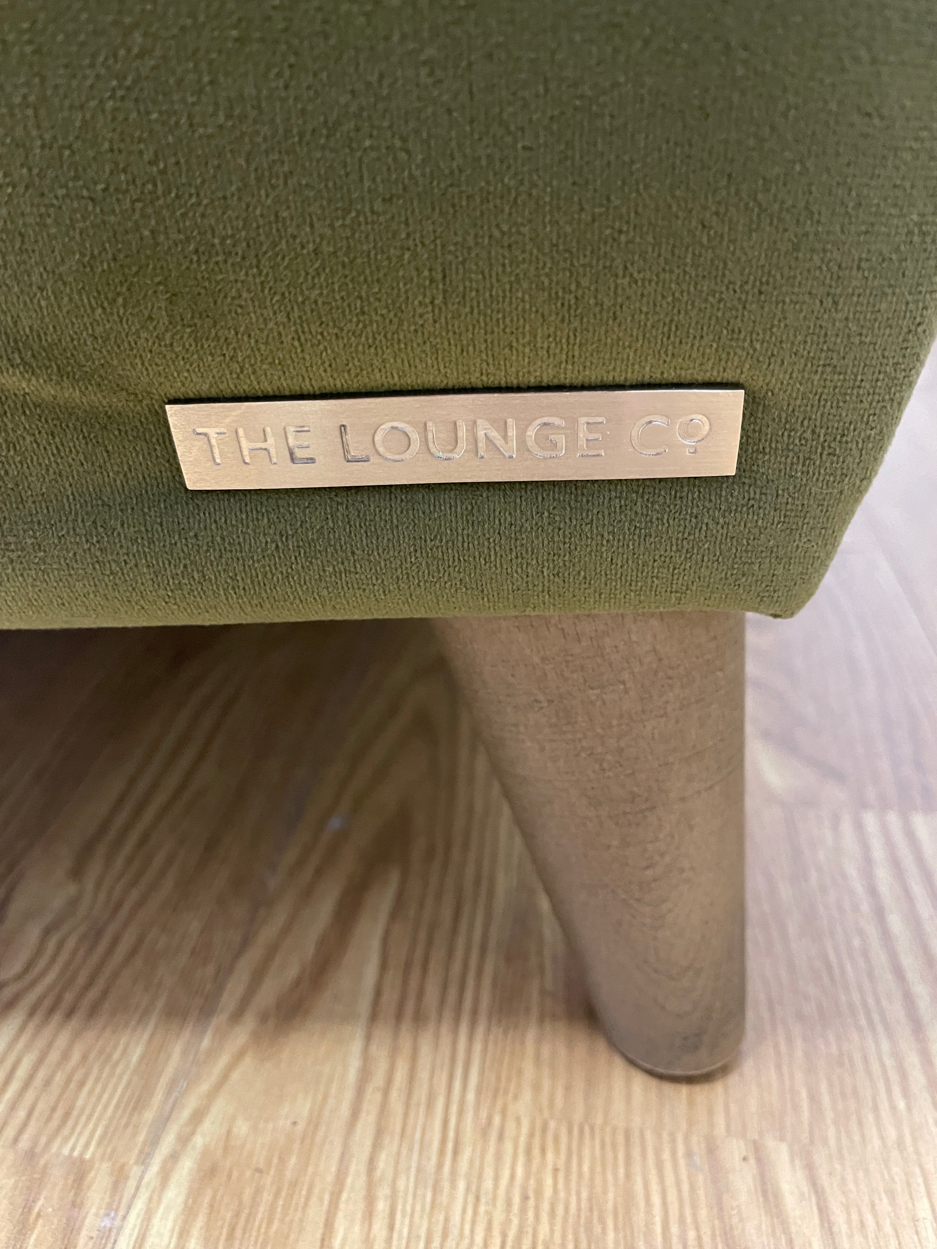 The Lounge Co Holly 2 seater sofa in Woodland Moss Green Velvet