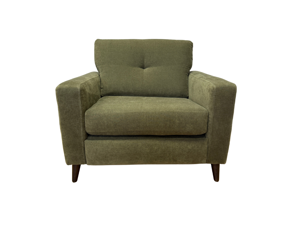 Lilly Easy Lounger accent chair with electric footrest in Freya Palmer green fabric