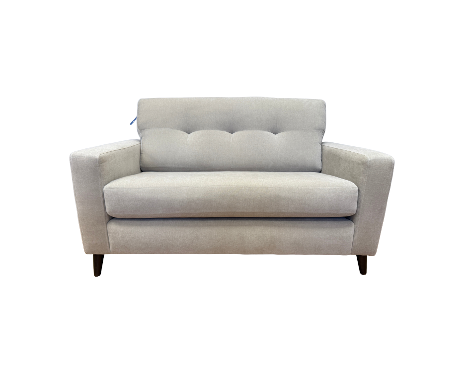 Lilly 2 seater bench seat sofa in Freya Oatmeal natural fabric