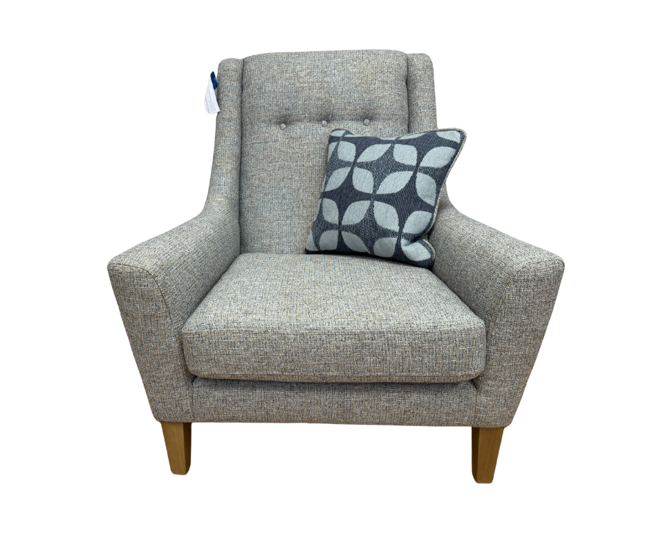 Spectre high back accent chair in Tilly Ocean fabric