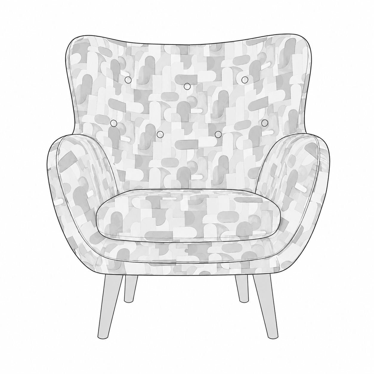 Samantha small slim armchair