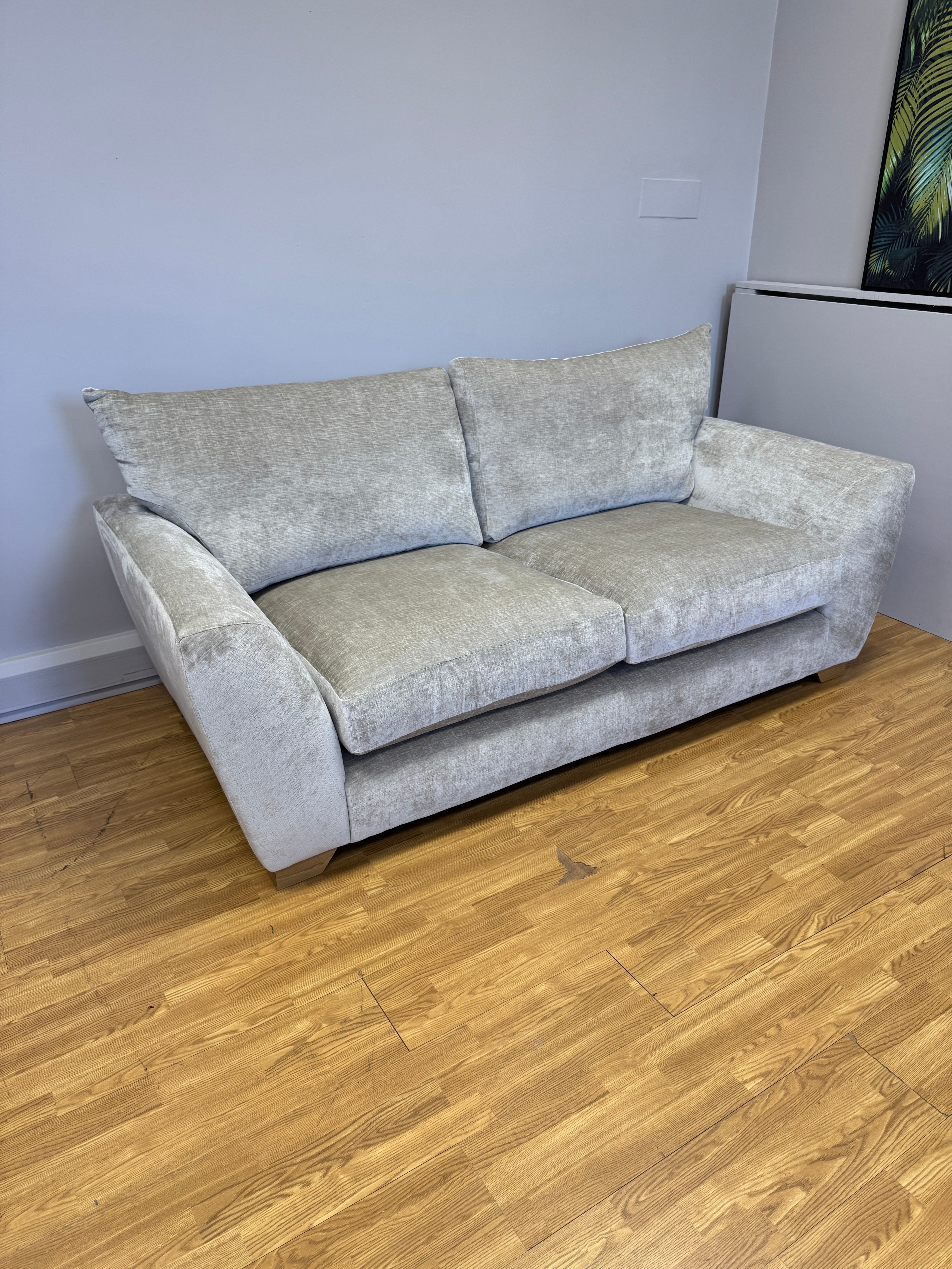 Mala 3 seater standard back sofa in Dion Husk (champagne chenille) fabric