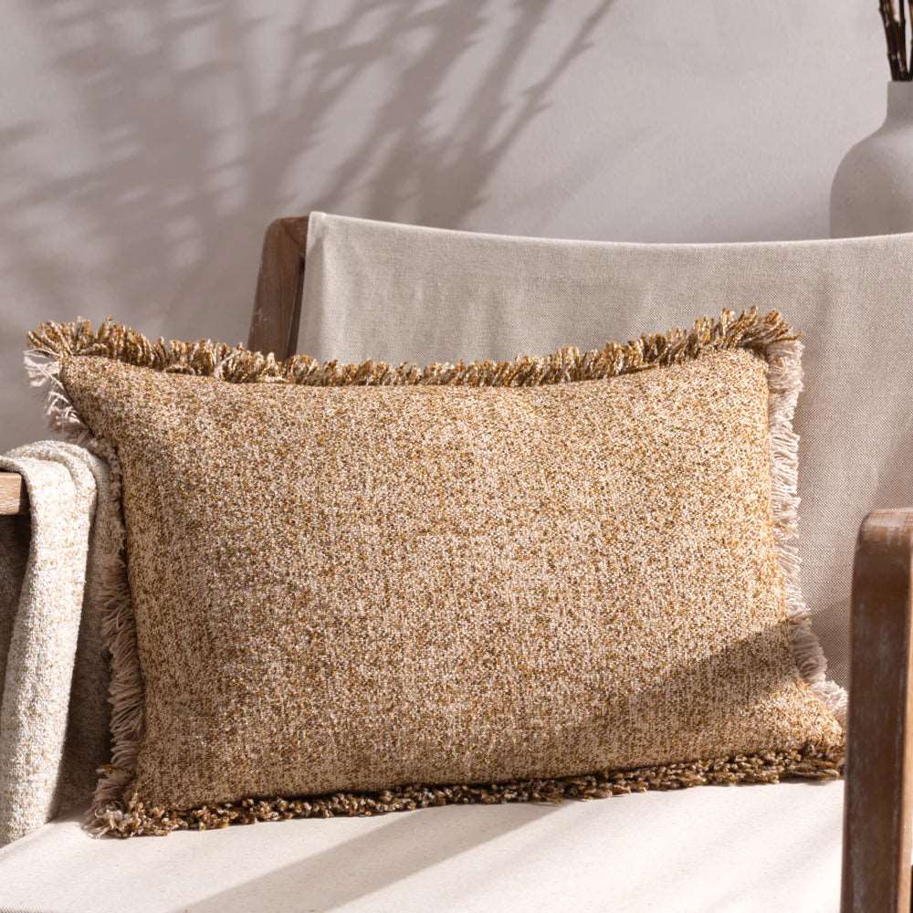 Doze dual tone luxury boucle cushion in Biscuit 40 x 60cm