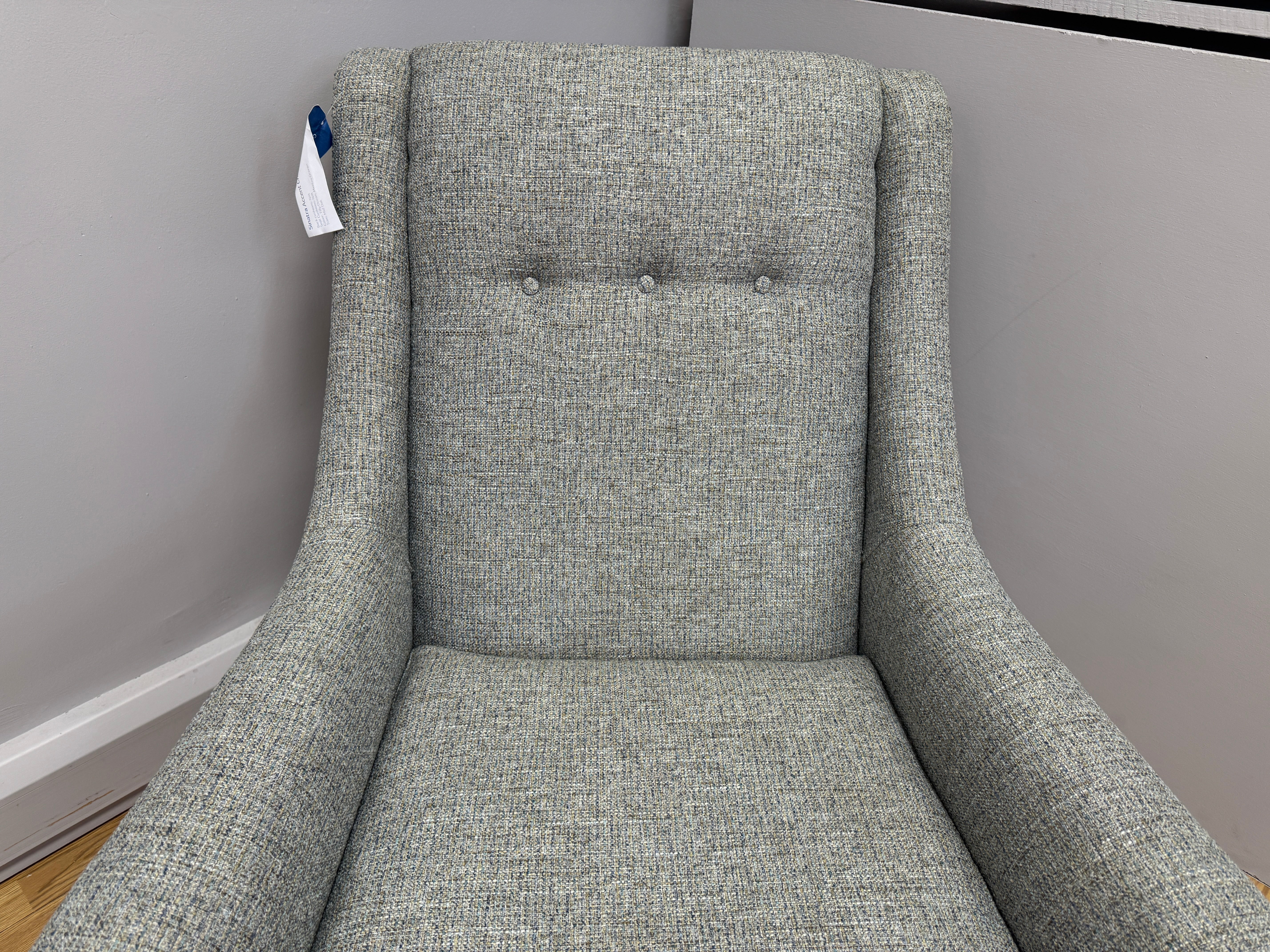 Spectre high back accent chair in Tilly Ocean fabric