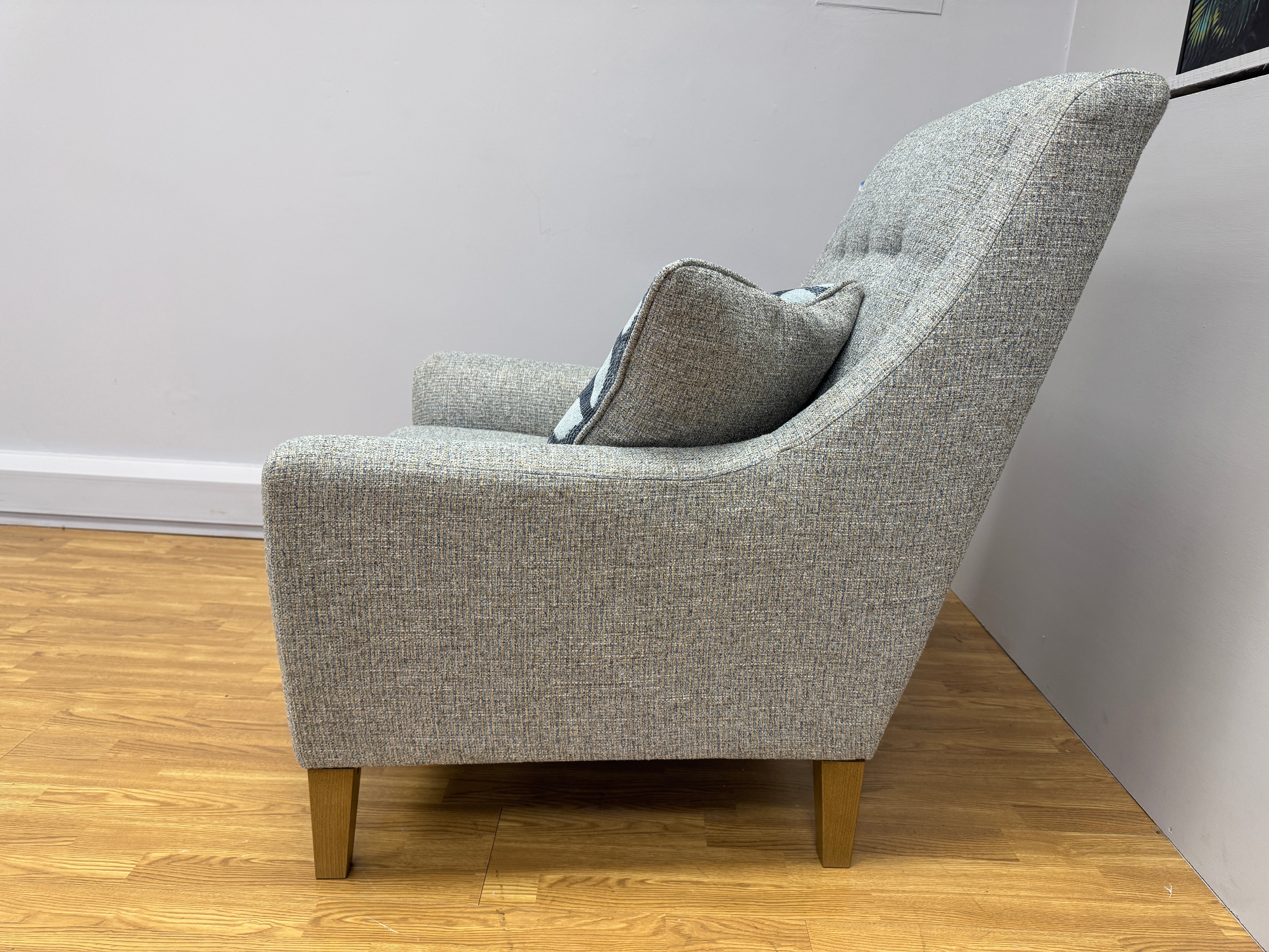 Spectre high back accent chair in Tilly Ocean fabric