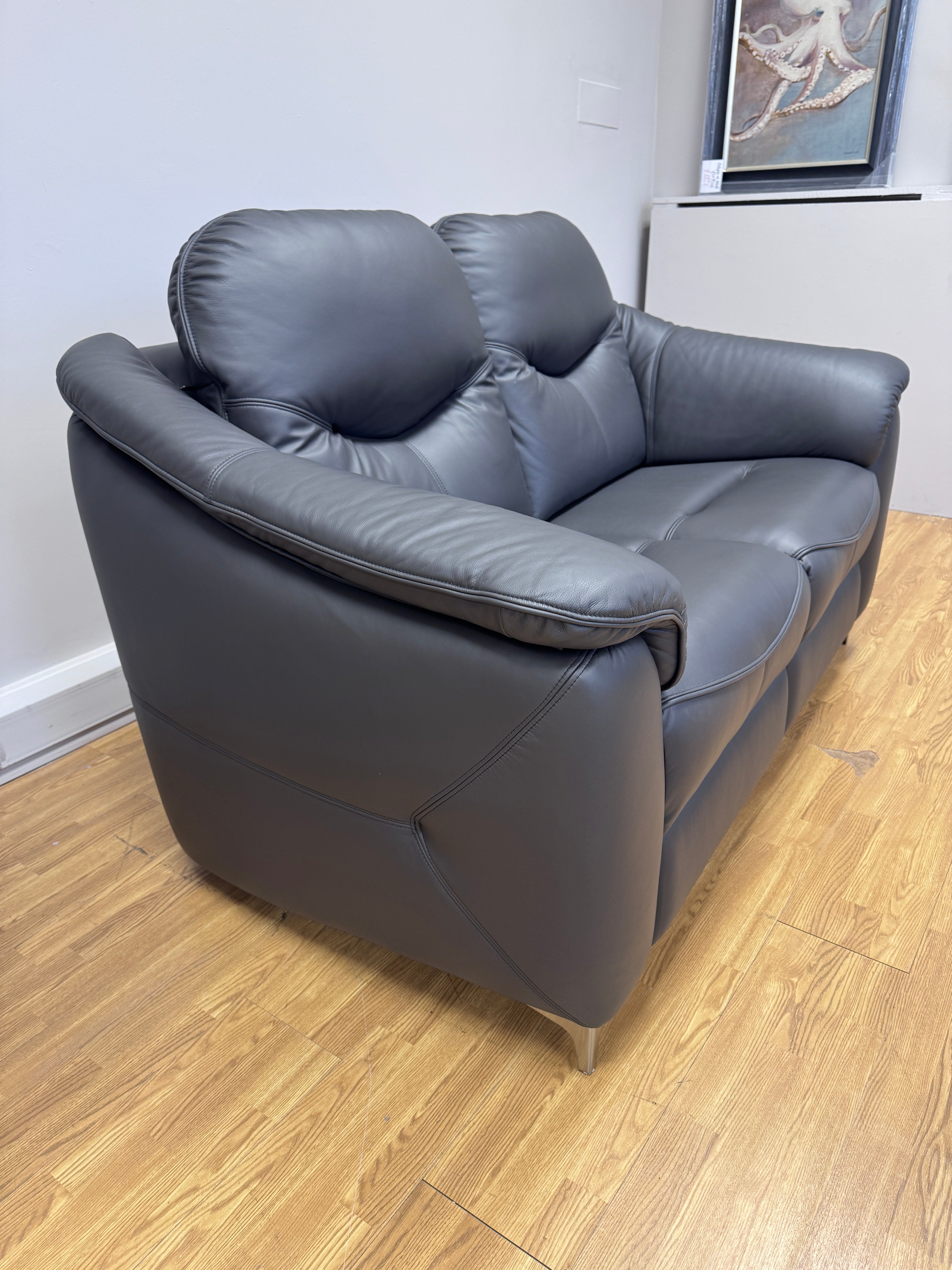 G Plan Jackson 2 seater sofa in Slate plush leather