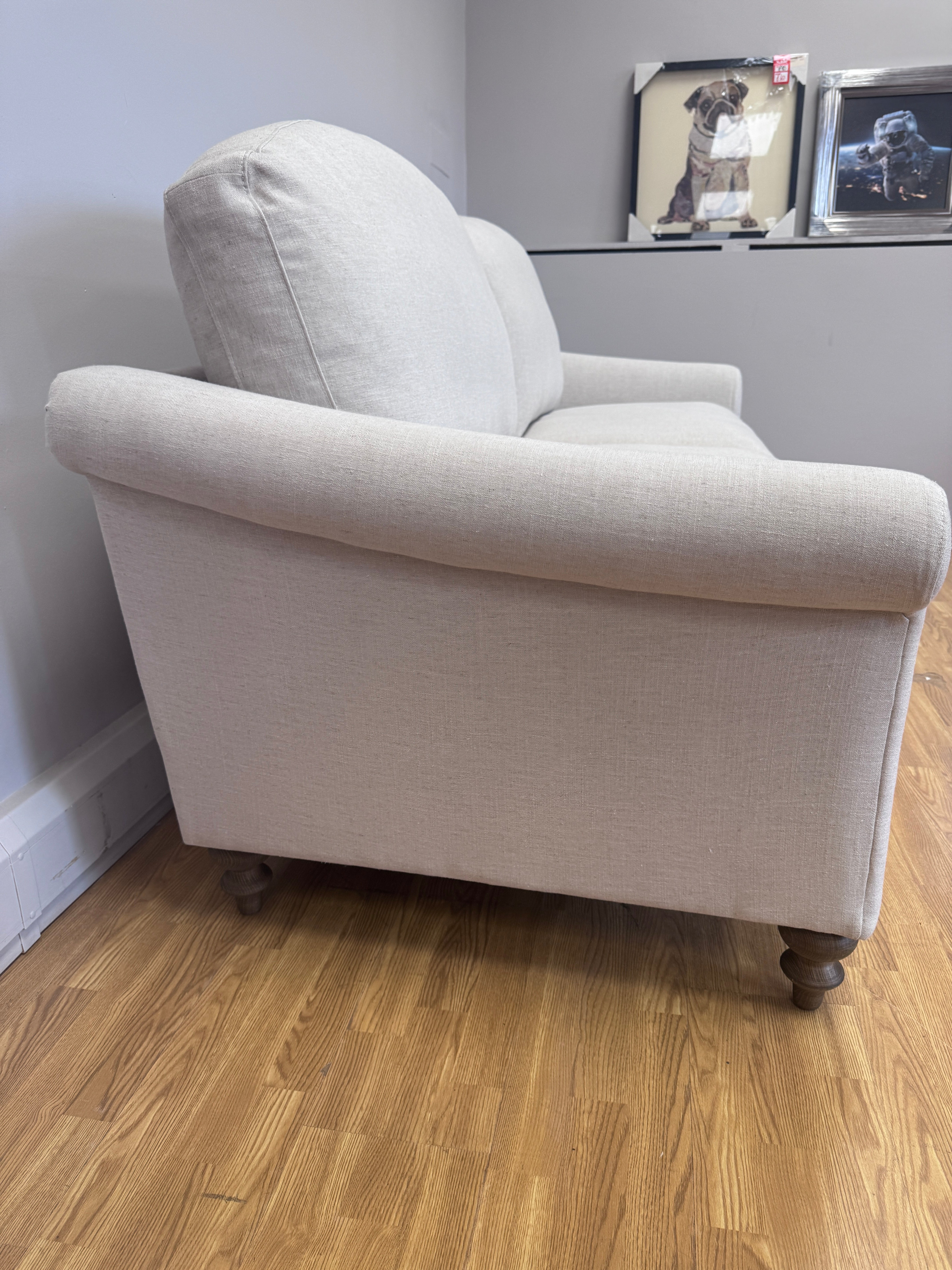 Clover large 4 seater sofa in Natural Linen fabric