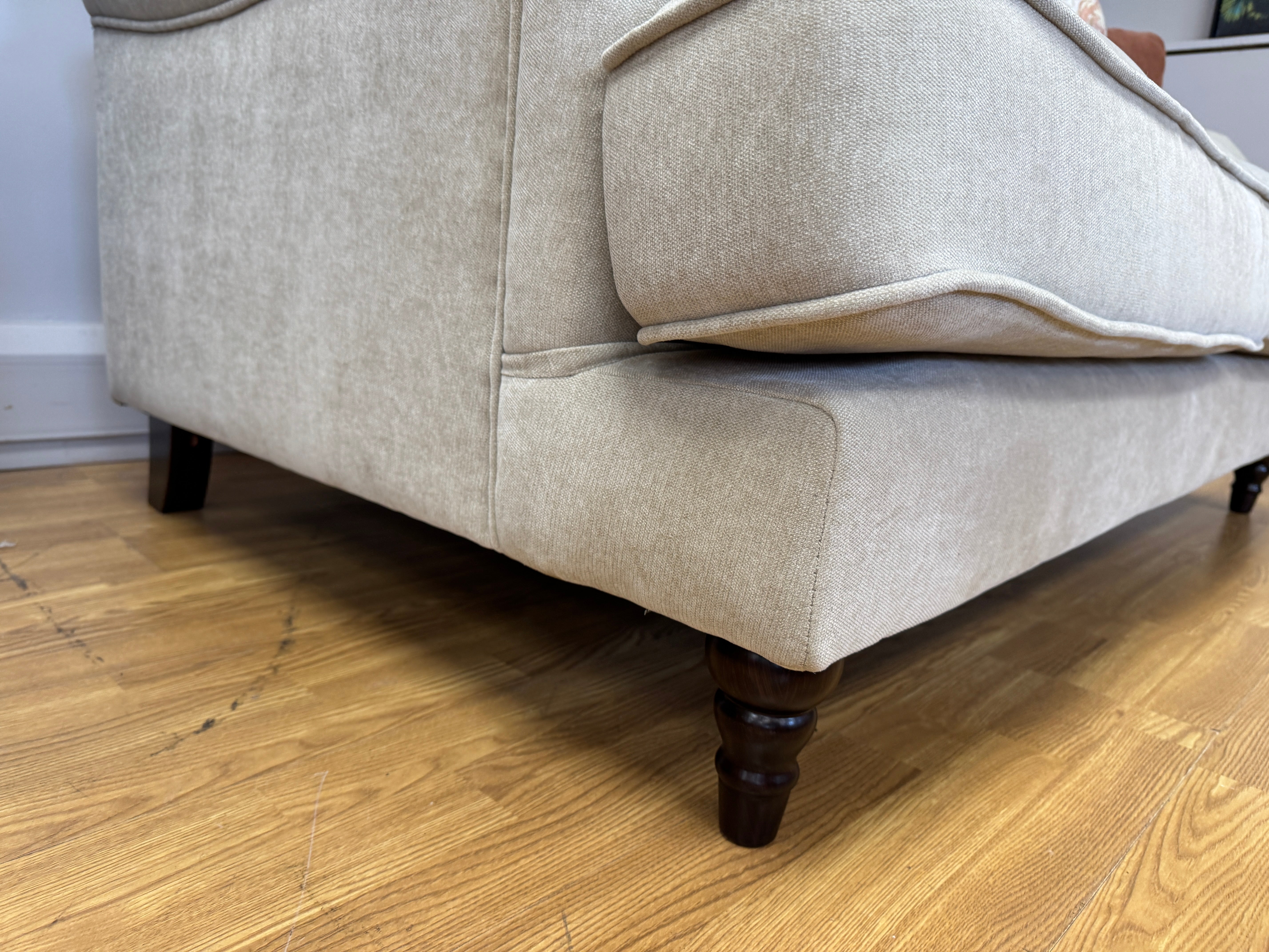 Beatrix 2 Seater Sofa in Freya Oatmeal fabric
