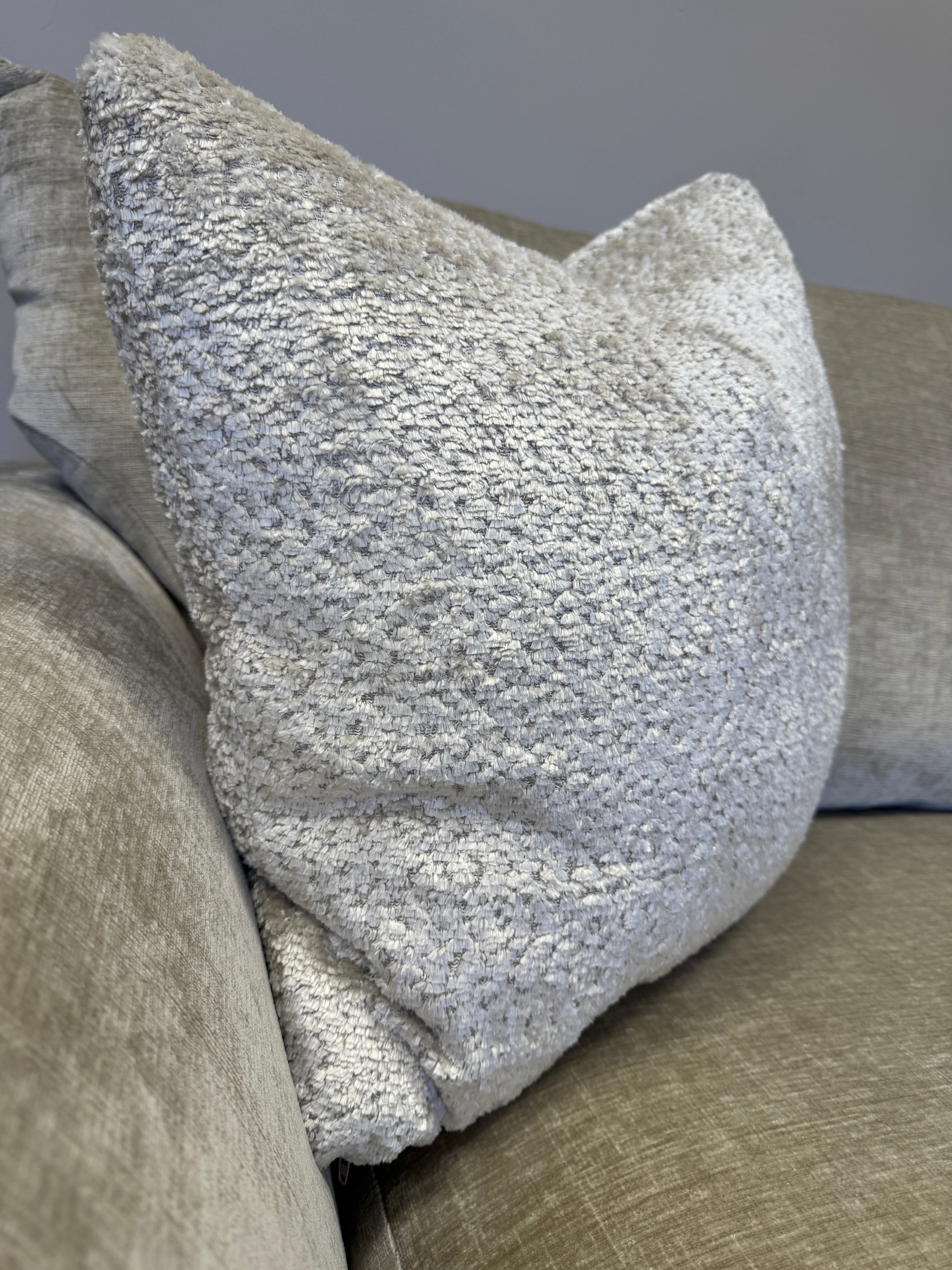 Mala 3 seater standard back sofa in Dion Husk (champagne chenille) fabric