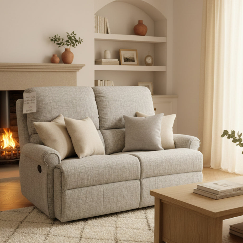 G Plan Lingfield 2 seater high back petite sofa in Coppice Mist fabric