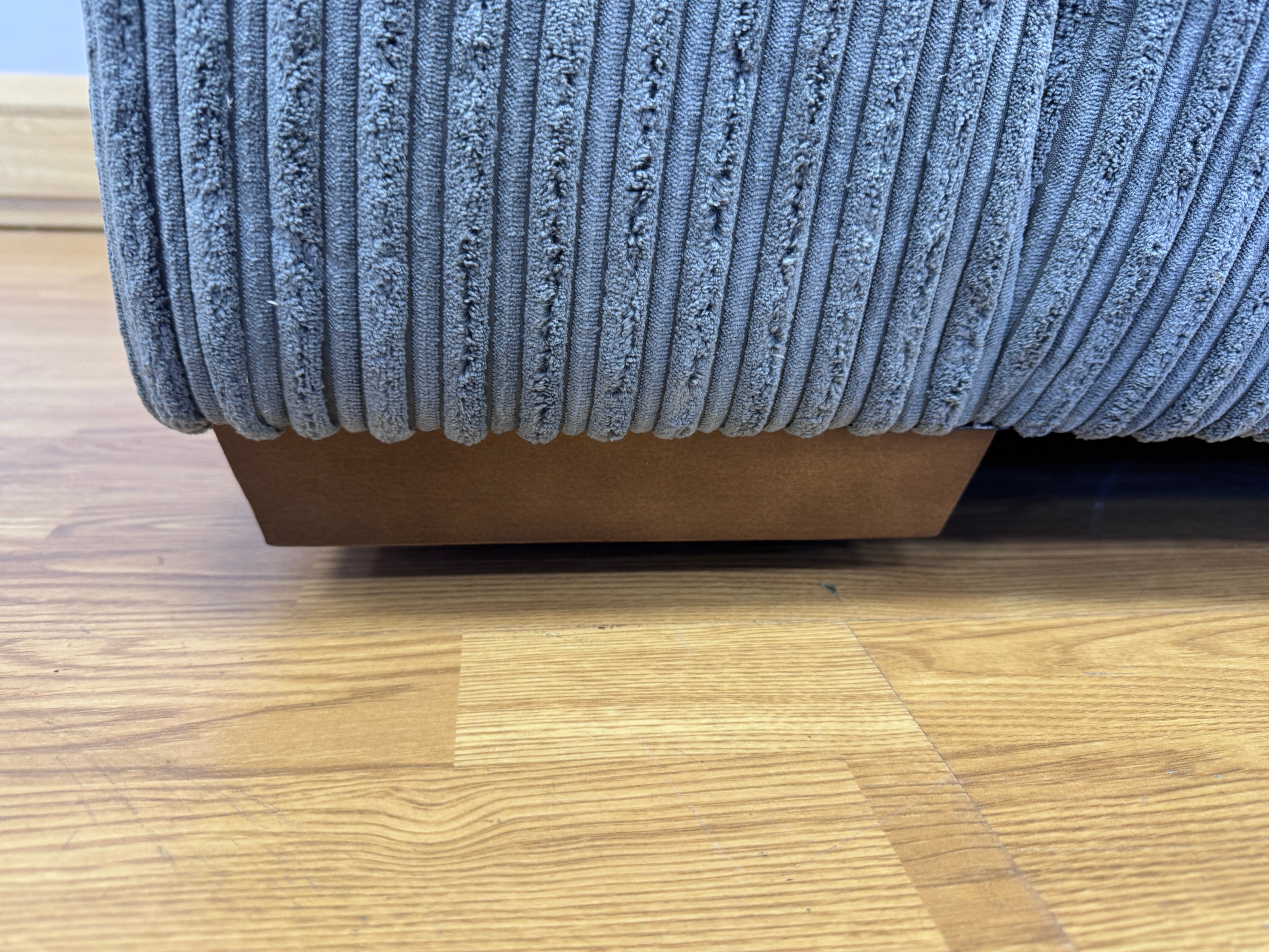 Dexter 3 seater standard back sofa in Charcoal Corduroy fabric