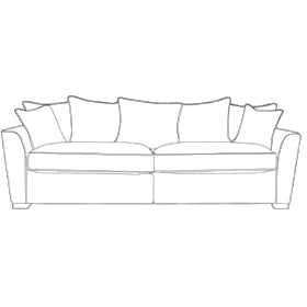 Foxford 4 seater split sofa Standard or Cushion Back