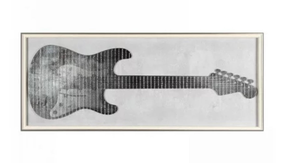 Rock city guitar framed wall art 47 x 115cm