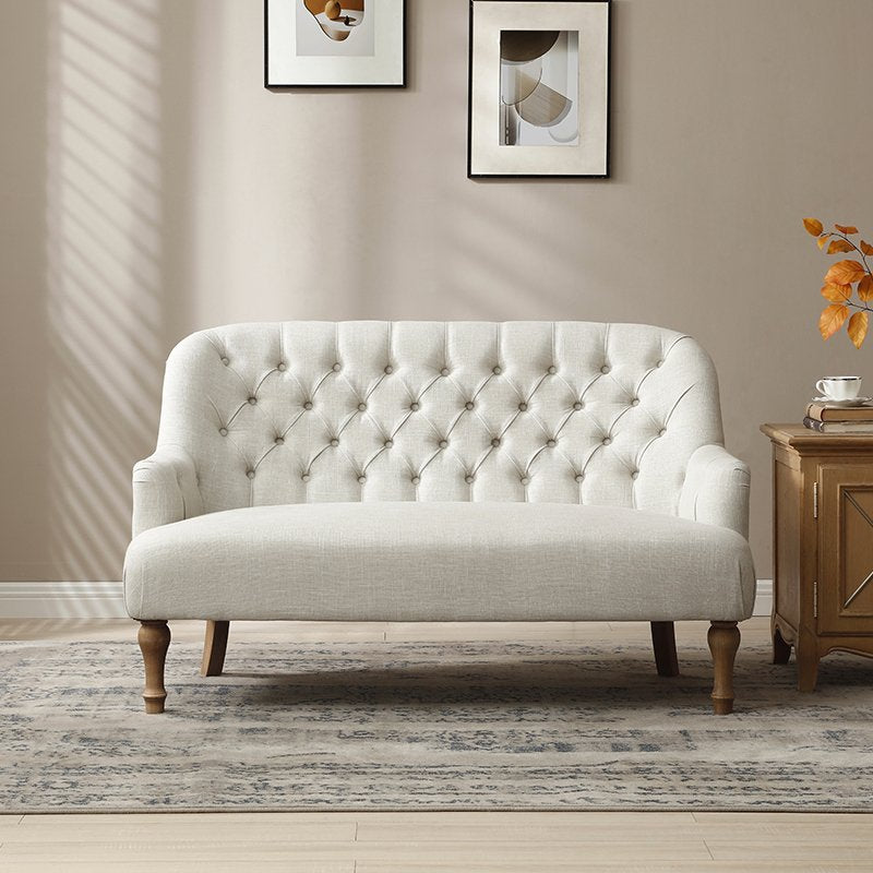Bianca button back small sofa / loveseat