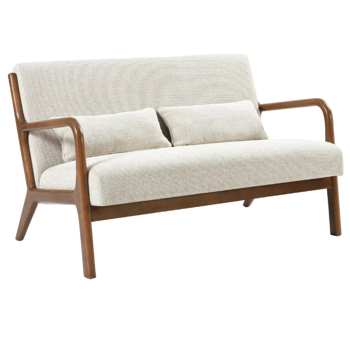 Inca 2 seater sofa / loveseat with Walnut frame
