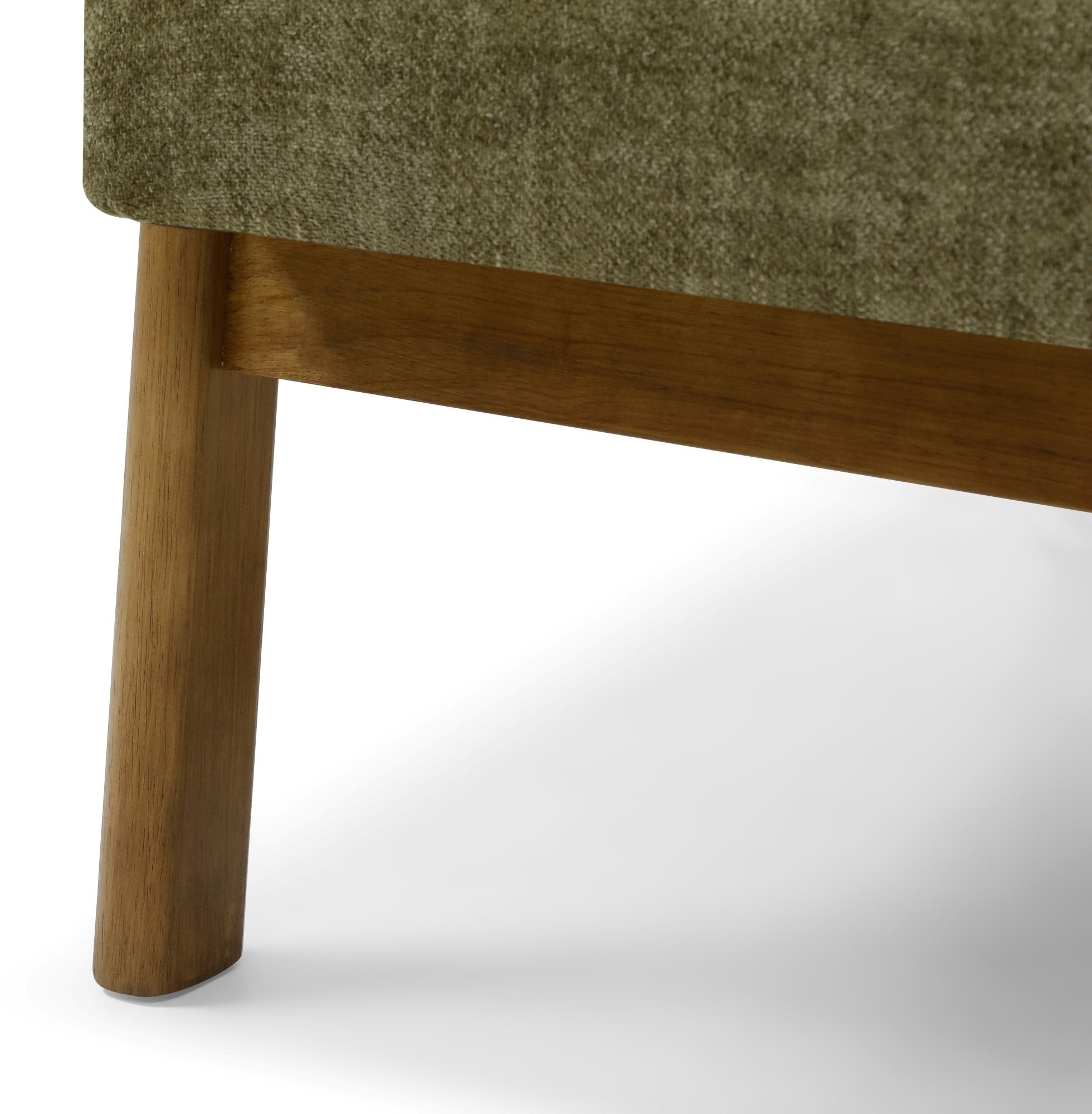 Inca ribbed accent chair with Walnut frame