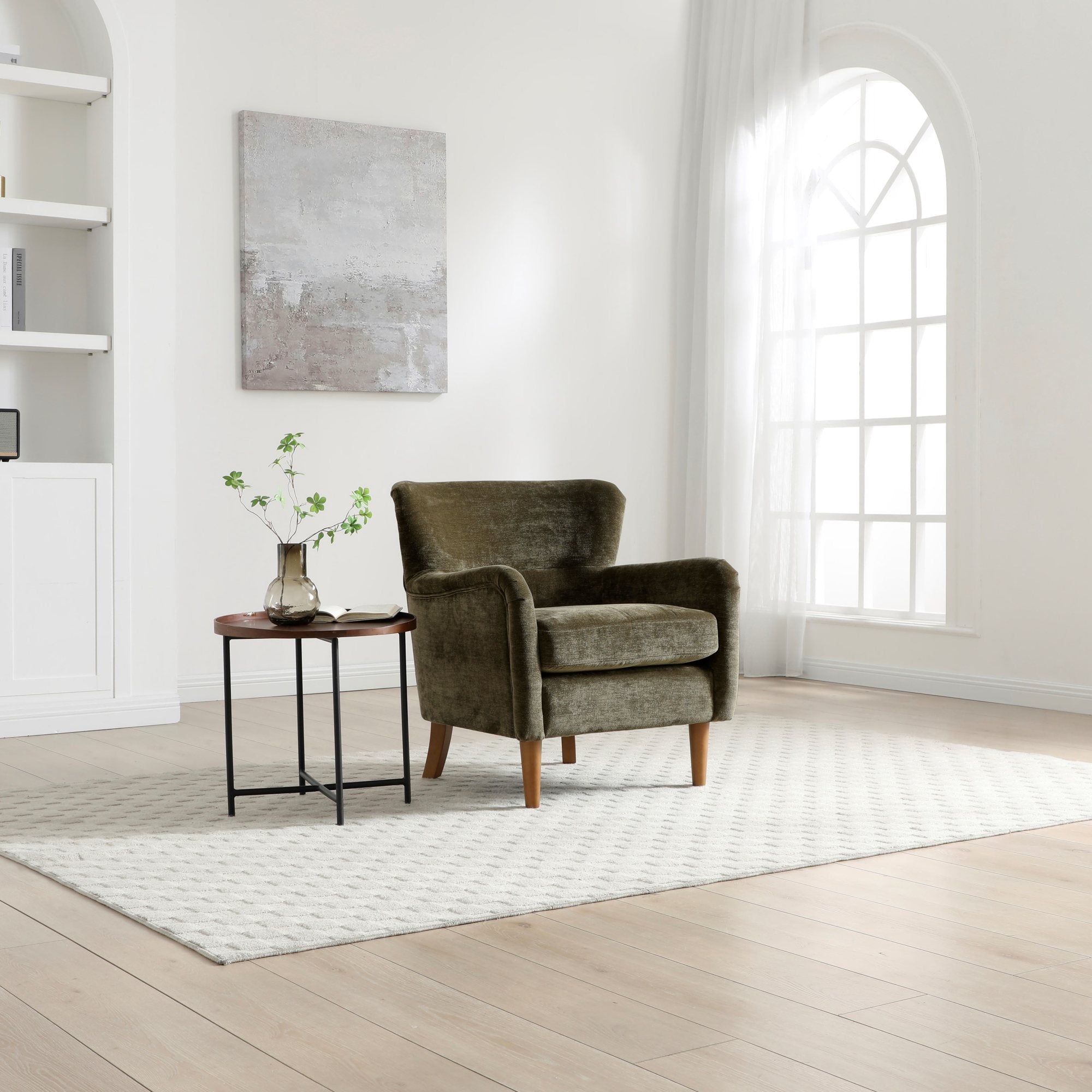 Rosie small wingback inspired chair in Luxe chenille