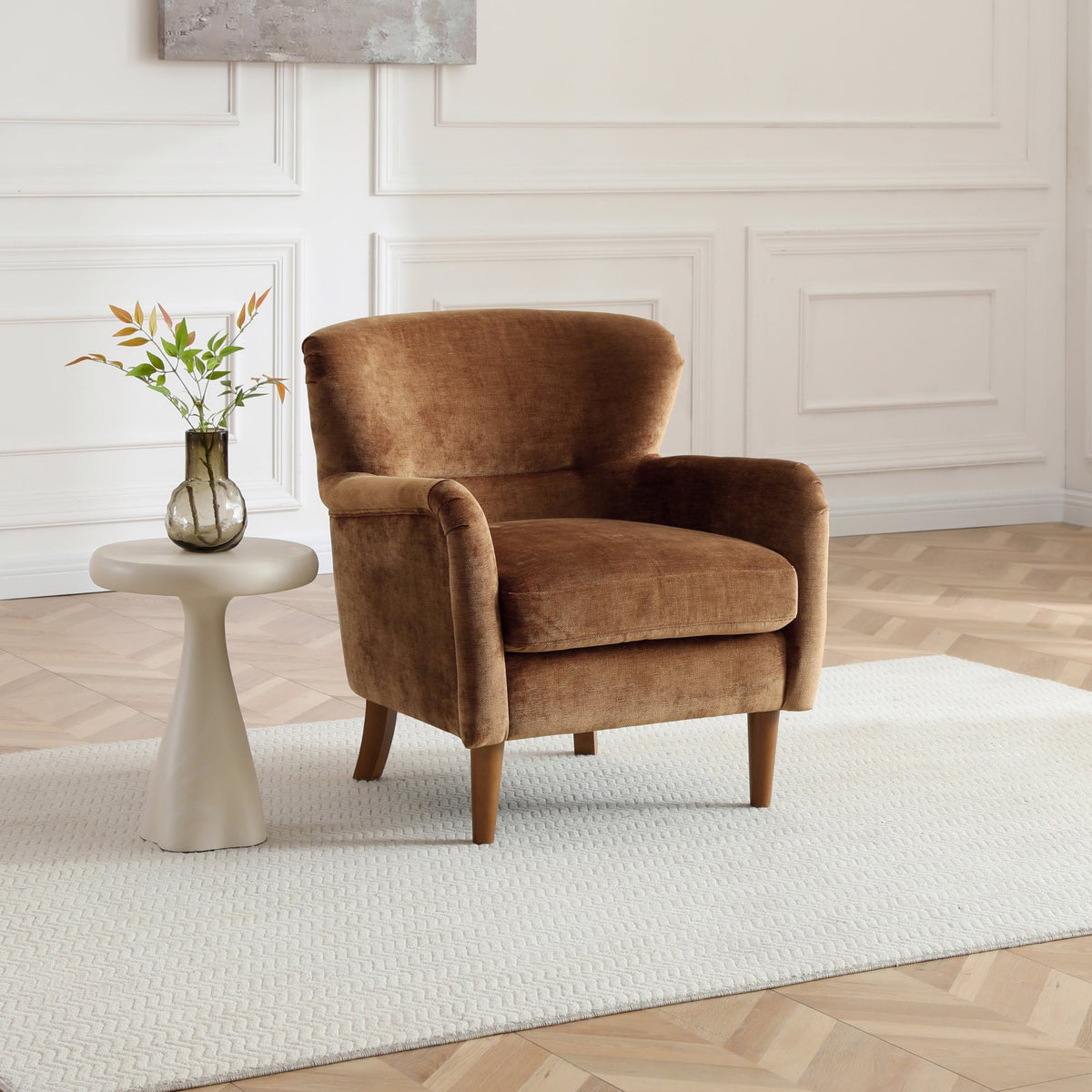 Rosie small wingback inspired chair in Luxe chenille