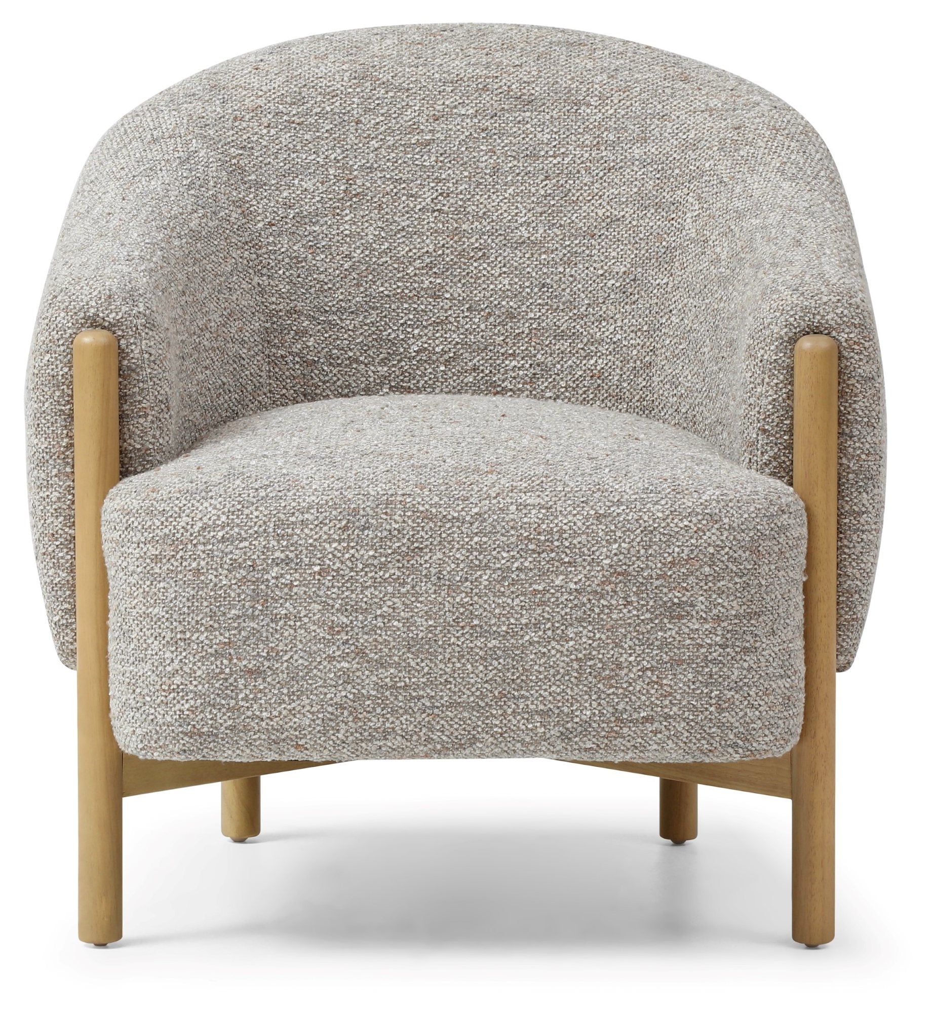 Suzie barrel style chair in Luxe boucle