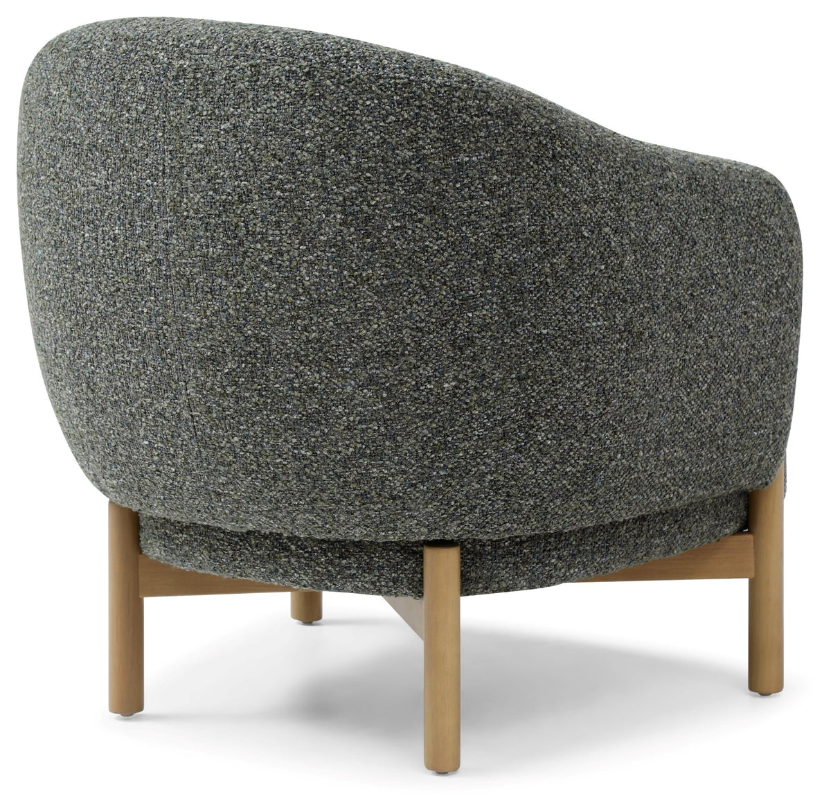 Suzie barrel style chair in Luxe boucle