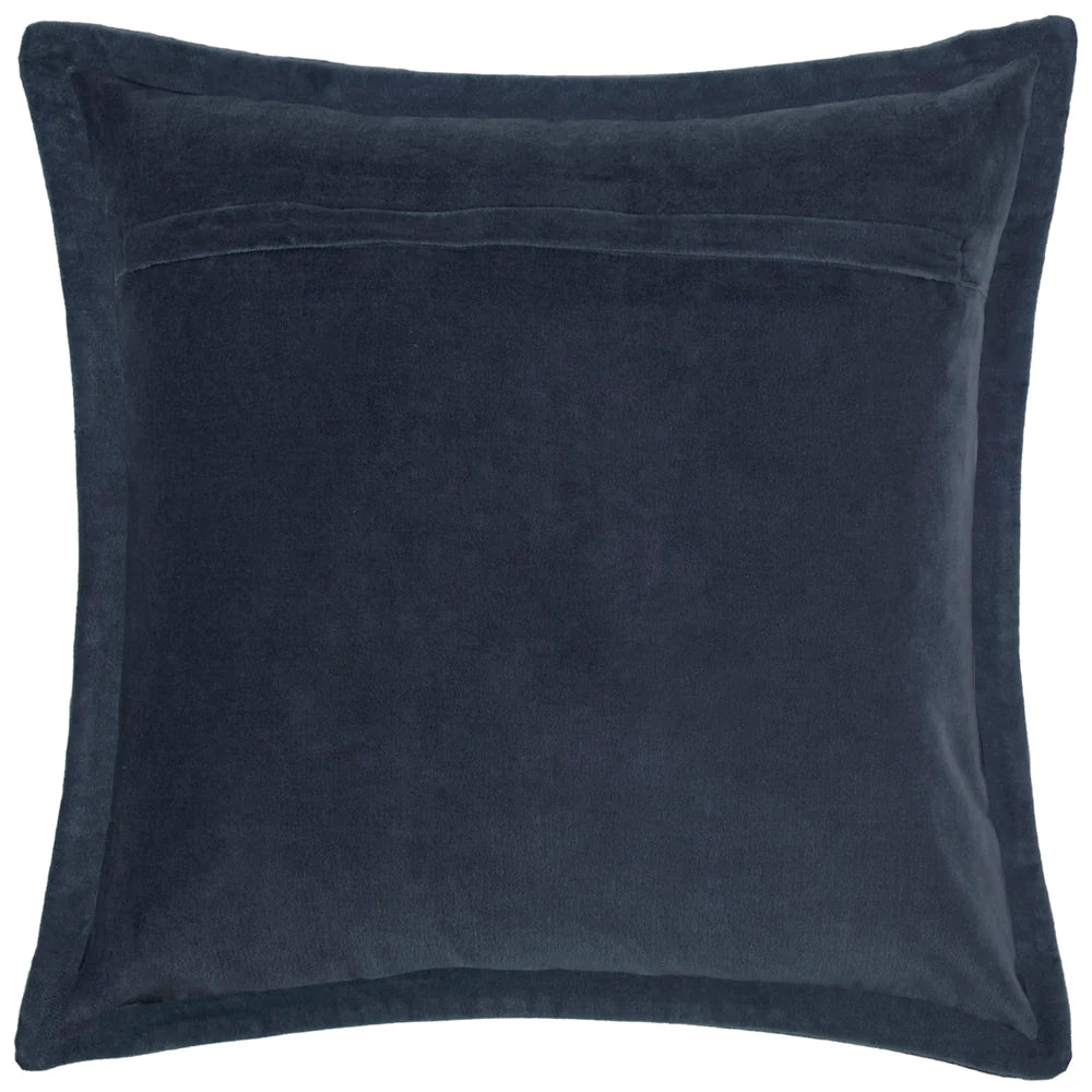 Mayura Embroidered Peacock feather Cushion 55cm x 55cm Midnight