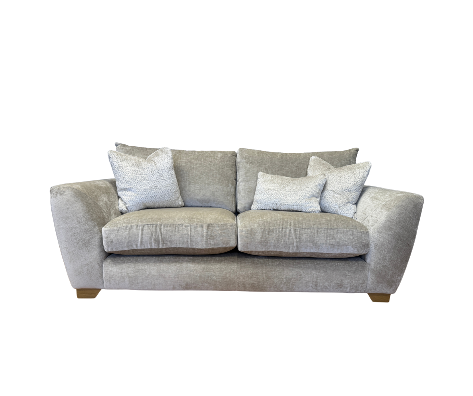 Mala 3 seater standard back sofa in Dion Husk (champagne chenille) fabric