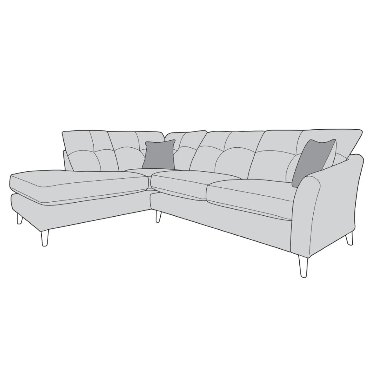 Molly left facing open corner sofa - Standard or Scatter Back