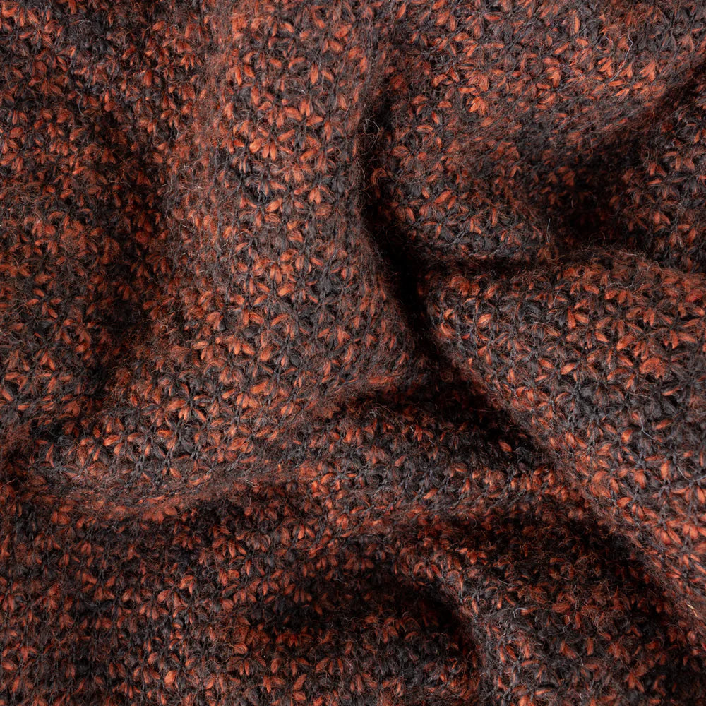 Nurrel Sherpa fleece throw 130 x 180cm in Rust