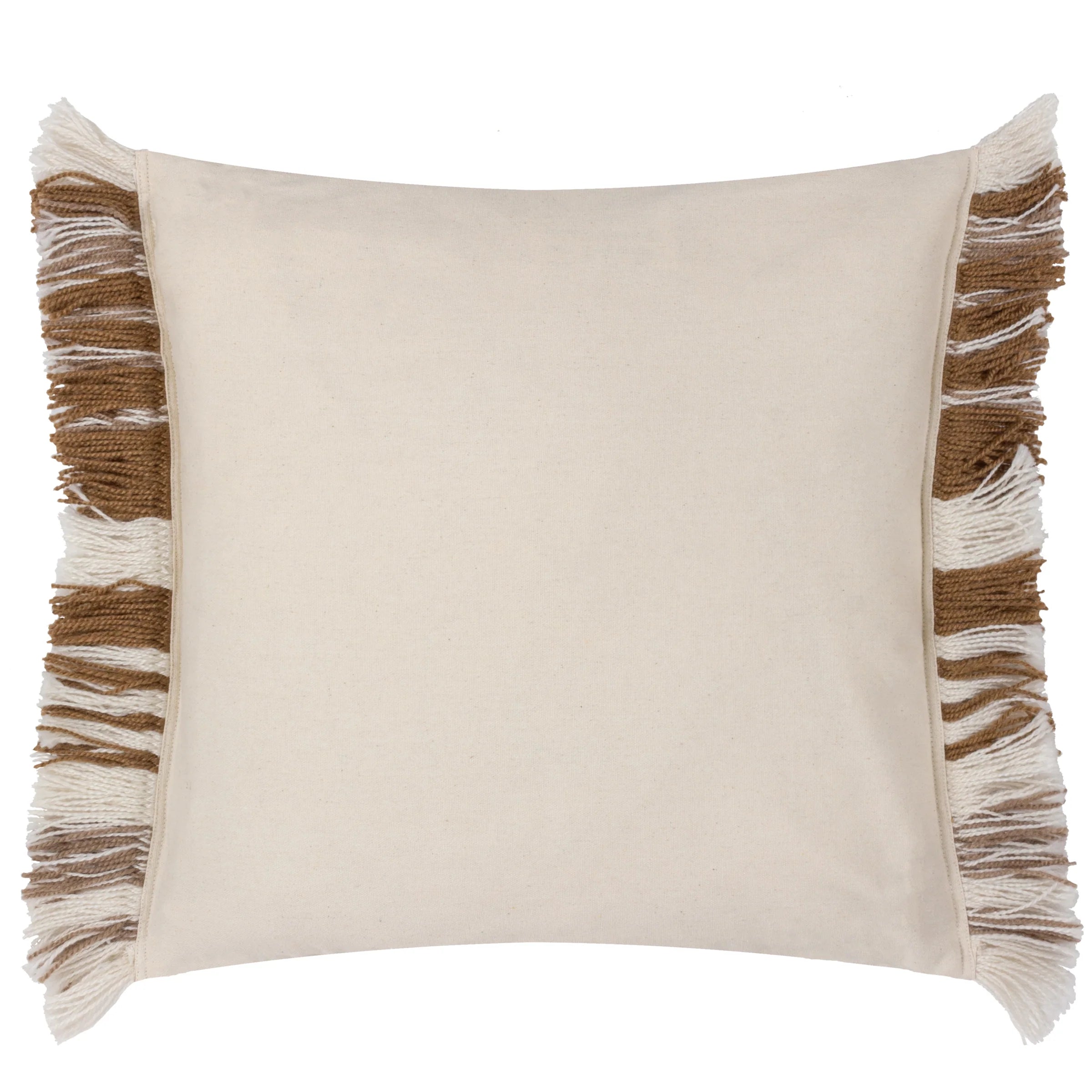 Torode woven fabric cushion with fringe edge in Baked Earth 45 x 45cm