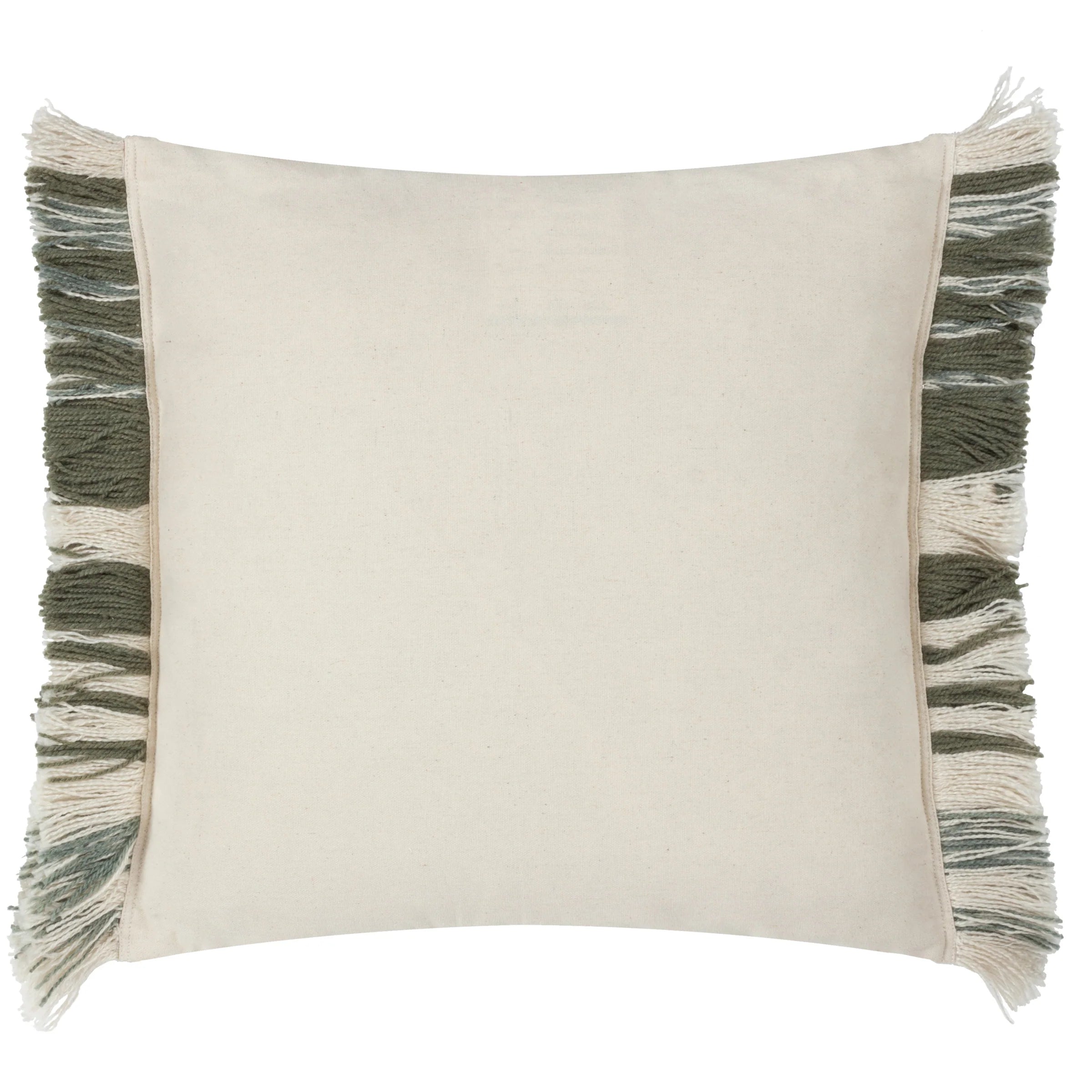 Torode woven fabric cushion with fringe edge in Sage 45 x 45cm