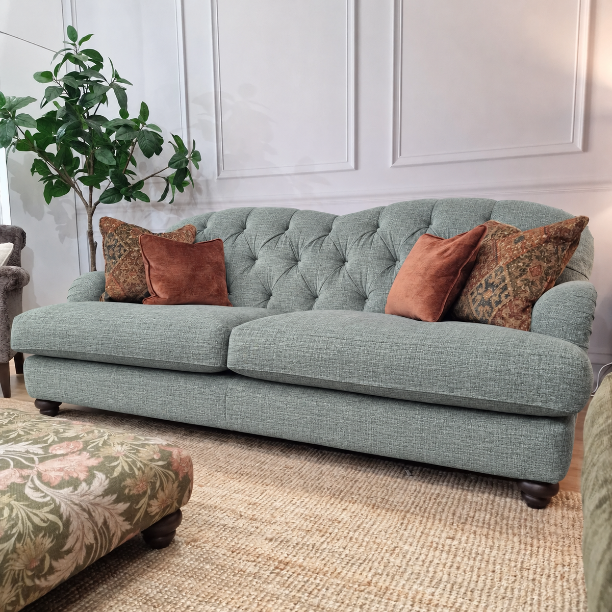Derry 2 seater button back sofa
