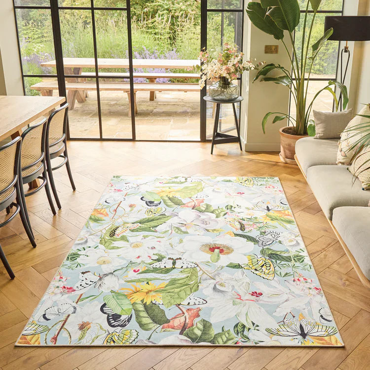 Eco-Washable Rug Signature Collection in Butterfly Blooms (4 sizes available)