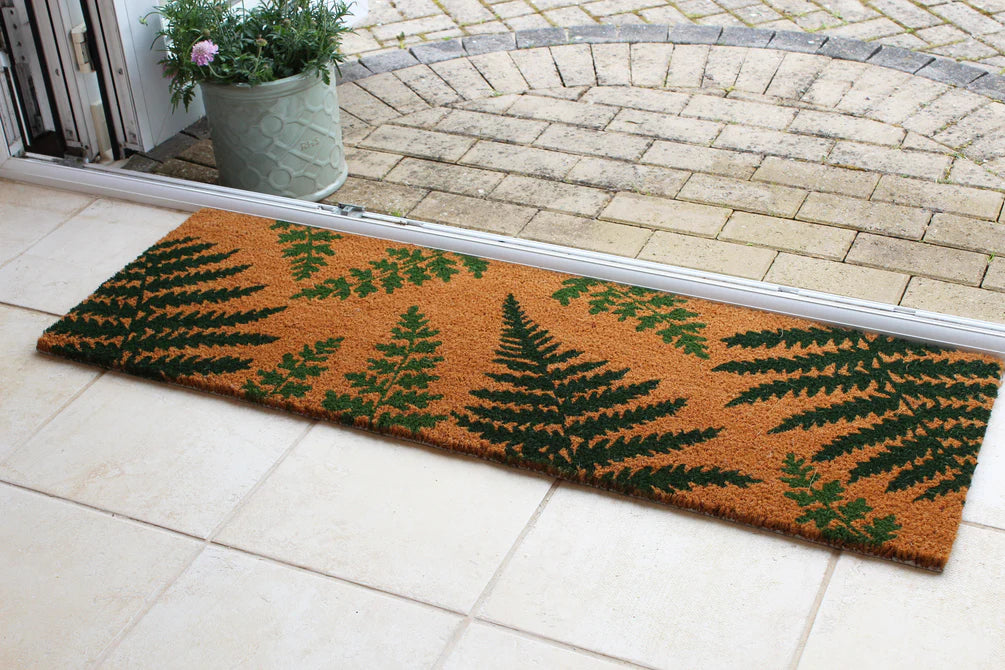 RHS Bloom Collection Coir Runner in Fern leaf print