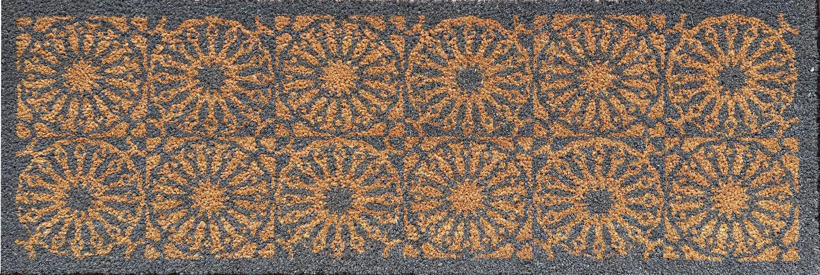 RHS Bloom Collection Coir Runner in Starburst grey