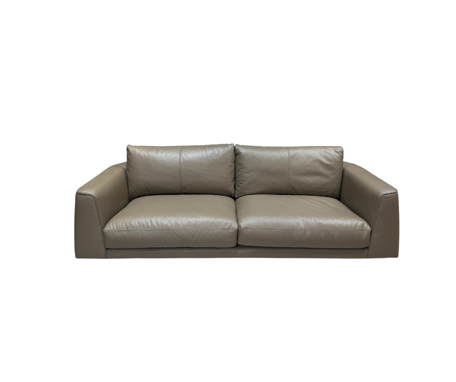 Fabbrica Marin large 4 seater sofa in taupe Italian leather