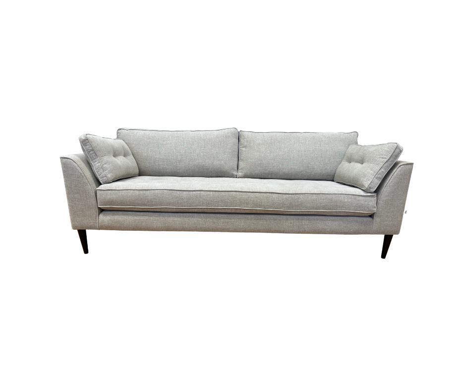 Lorenzo 4 seater bench seat sofa in natural soft weave fabric