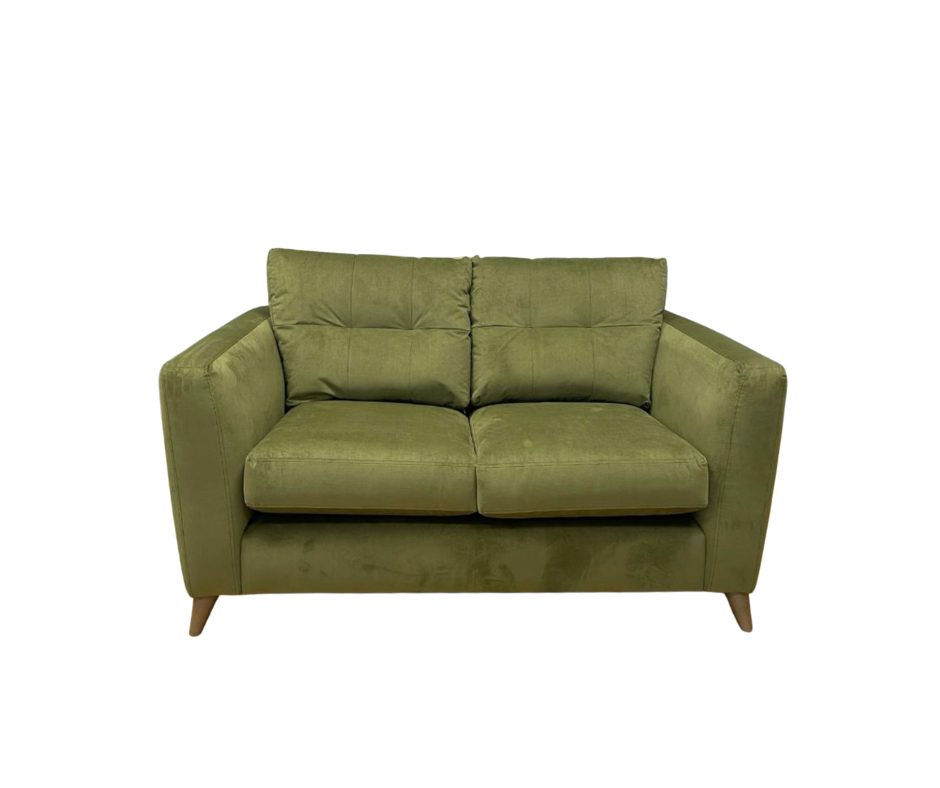 The Lounge Co Holly 2 seater sofa in Woodland Moss Green Velvet