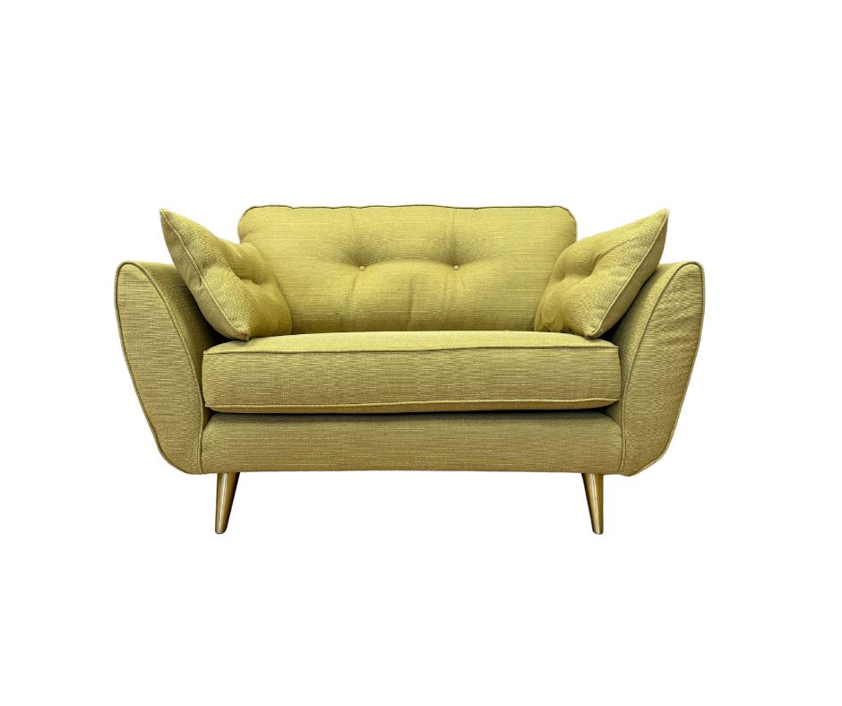 Zinc loveseat in Texas Apple weave